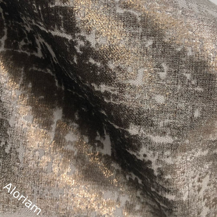 Zazie Luxe Metallic Copper & Gray Velvet Pillow Cover - Aloriam