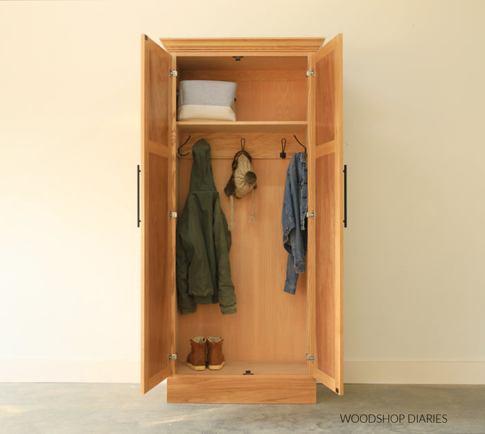 Coat Wardrobe Storage Cabinet Plans