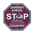 Colorado Avalanche Sign 12x12 Plastic Stop Style - Special Order - Team Fan Cave