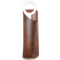 Hide & Drink Comb Case featuring a rustic design, perfect for protecting your comb. This stylish leather sleeve is a great addition to personal care and barber accessories. Made from full grain leather, it represents small batch production and artisan craftsmanship. Handmade in La Antigua Guatemala & Oaxaca Mexico.