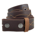 Cowboy Buckleless Belt with Stitching - Stockyard X 'The Leather Store'