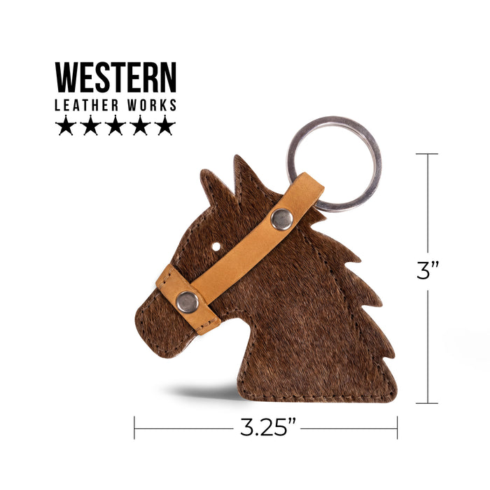 Cowboy Stallion Head Keychain