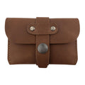 Front view of Hide & Drink's brown Credit Card Holder, reflecting quality craftsmanship from Full Grain Leather. This minimalist wallet is designed for efficient use, showcasing artisan dedication from La Antigua Guatemala.