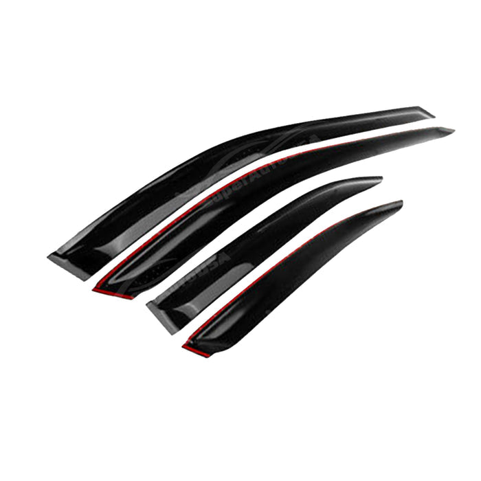Ford Edge SEL 15 16 17 18 19 20 21 22 23 24 dark smoked wind guard vent deflectors by SuperAutoUSA.