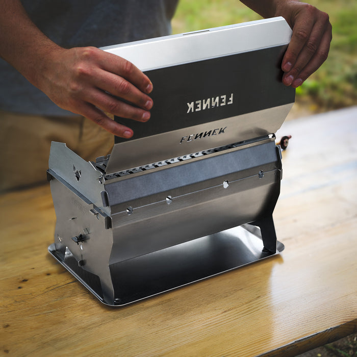 FENNEK Gasgrill Deckel Montage