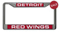 Detroit Red Wings License Plate Frame Laser Cut Chrome - Special Order