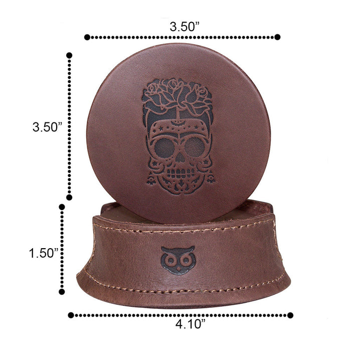 Dia De Los Muertos Coasters (6 Pack) - Stockyard X 'The Leather Store'