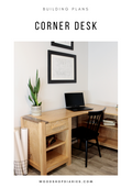DIY L Shaped Desk with Shelves