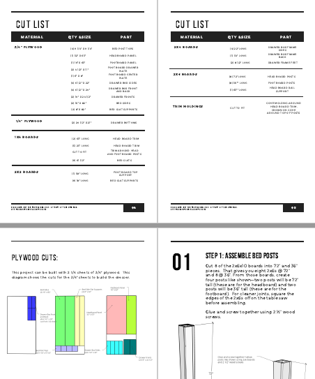 DIY Storage Bed PDF Plans