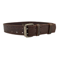 Taco Dog Dog Collar showcasing a stylish design for large dogs, featuring 7 adjustable holes and heavy duty hardware. This minimalist style collar is crafted from soft, durable full grain leather, part of a small batch production that's hand cut and hand sewn, combining artisan craftsmanship from La Antigua Guatemala and Oaxaca Mexico.