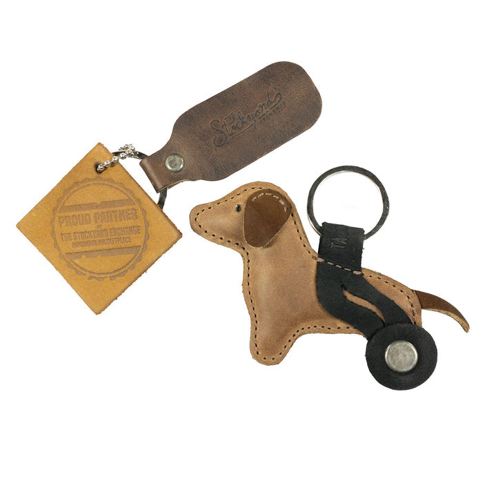 Dog With Wheelchair Keychain - Stockyard X 'The Leather Store'