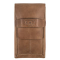 Stylish brown version of the Leather Worx Double Pen Case, crafted from Full Grain Leather. This artisan item embodies small batch production values with hand cut and hand sewn details, fire branded, and made in La Antigua Guatemala.