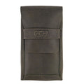 Leather Worx Double Pen Case in rich leather, emphasizing the unique character of Full Grain Leather. This artisan item features hand cut and hand sewn details, produced in small batches for quality assurance in La Antigua Guatemala.
