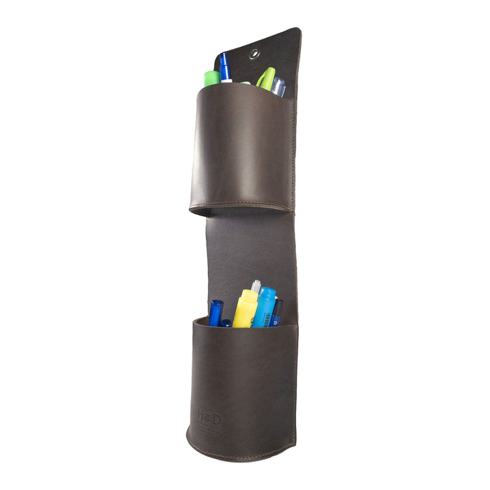Double Pouch Wall Holder - Stockyard X 'The Leather Store'