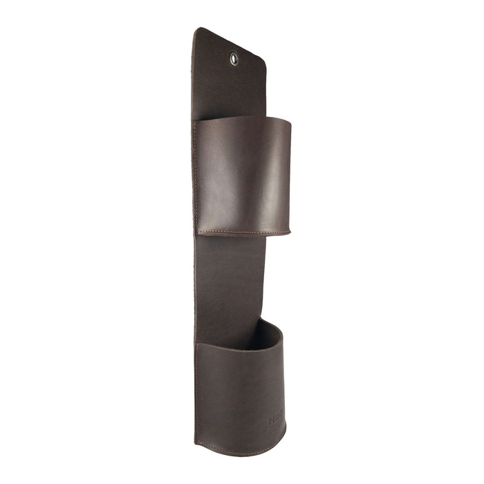 Double Pouch Wall Holder - Stockyard X 'The Leather Store'