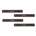 A stylish set of Rectangular Drawer Handles with Bowtie Stitching Design featuring a rich full grain leather made by Hide & Drink. This 4 Pack of Drawer Handles is hand cut, hand sewn, and showcases artisan craftsmanship from La Antigua Guatemala & Oaxaca Mexico.
