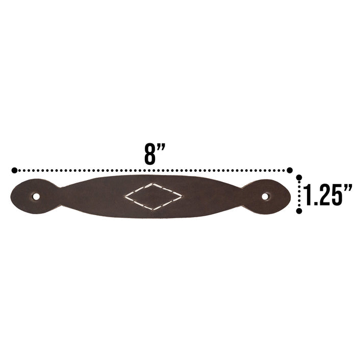 Drawer Handles (4 Pack) with Rhomboid Stitching - Stockyard X 'The Leather Store'