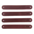 Hide & Drink Drawer Handles (4pk) displaying the elegant design of leather handles, perfect for home decor. Easy to install and crafted with a focus on durability and style.