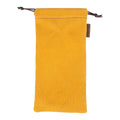 Hide & Drink Drawstring Bag for Pipe, crafted from durable sheepskin leather. This handmade storage option is perfect for a tobacco pipe, highlighting skills from artisans in La Antigua Guatemala & Oaxaca.