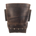 Hide & Drink Electrician Tool Pouch made from full grain leather, featuring a classic holder design for organizing tools. This heavy duty tool pouch offers a rustic and stylish look, perfect for work essentials. Hand cut and hand sewn with small batch production in mind, this artisan pouch is fire branded, showcasing quality craftsmanship handmade in La Antigua Guatemala & Oaxaca Mexico.