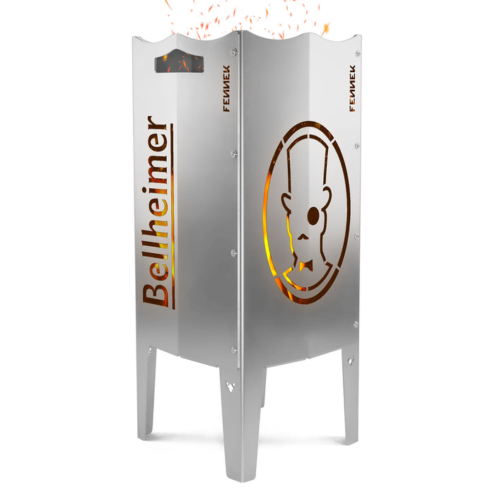 Freisteller zeigt die FENNEK Feuersäule Bellheimer. Sie ist perfekt für alle Fans, Sammler und Bierliebhaber. Das unverwechselbare Bellheimer Logo ist präzise ausgeschnitten und sorgt befeuert für ein unverwechselbares Erlebnis.