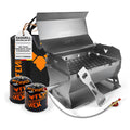 FENNEK Gasgrill mobil Bestseller-Set aus Edelstahl mit Deckel, Tasche und Gaskartuschen