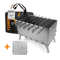 FENNEK Mangal Bestseller-Set bestehend aus Mangal Grill, Tragetasche, Spießen und Grillrost