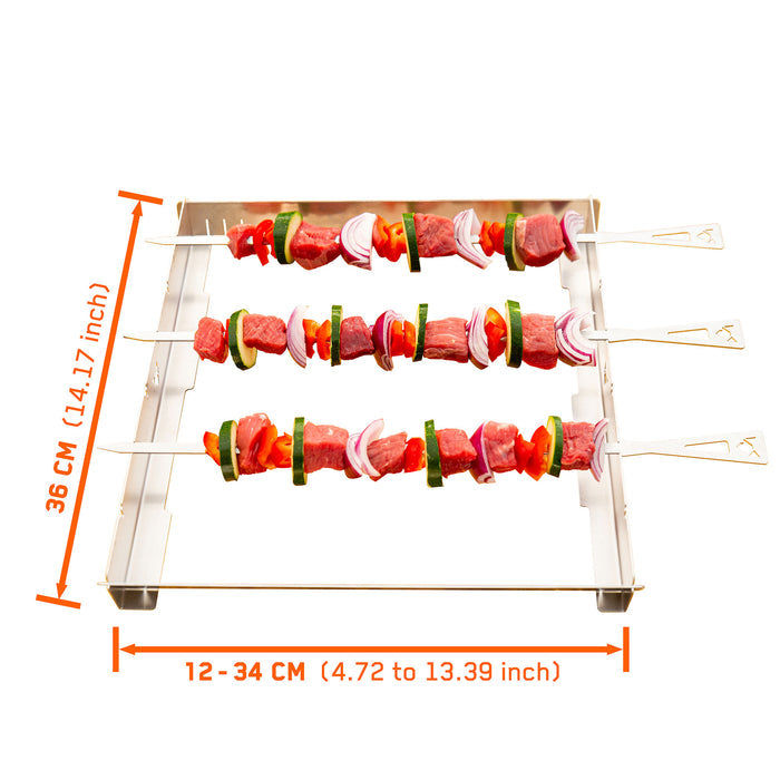 Freisteller vom FENNEK Universal Grillspießhalter mit Maßen