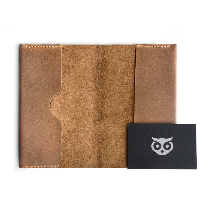 Hide & Drink Field Notes Cover in relaxed position, a fashionable pocket-sized memo books cover compatible with Field Notes (3.5 x 5.5 in.) journal case with card slot, crafted from quality full grain leather.
