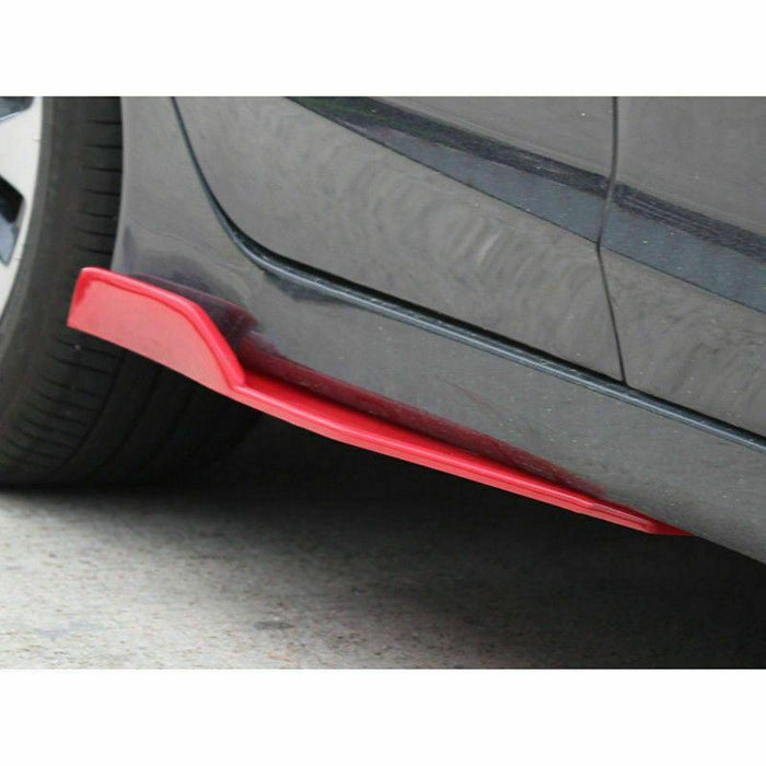 Fit 2008-2020 Toyota Corolla Side Skirts Splitters Spoiler Diffuser Wings (Red)