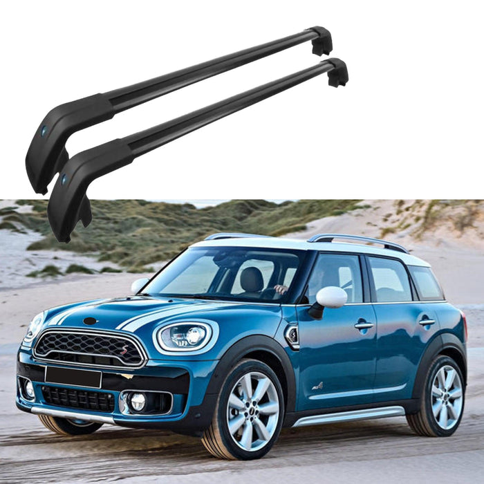 Fit 2011-2021 Mini Countryman Black Roof Rack Baggage Luggage Cross Bar Crossbar