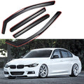 Fit 2012-2018 BMW F30 3 Series In-Channel Vent Window Visors Rain Sun Wind Guards Shade Deflectors