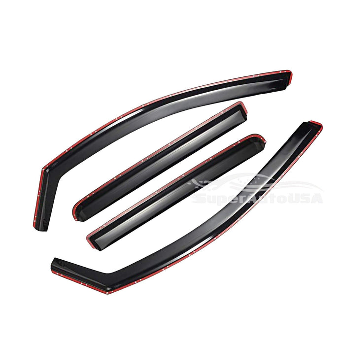Fit 2012-2018 BMW F30 3 Series In-Channel Vent Window Visors Rain Sun Wind Guards Shade Deflectors