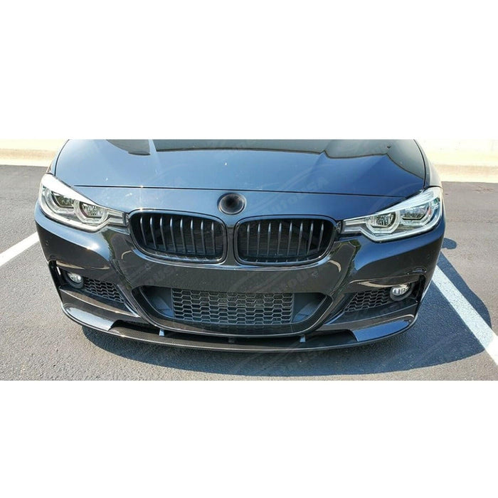 2015 BMW F34 3 Series GT MP Style Front Lip Corner Splitters Carbon Fiber Print
