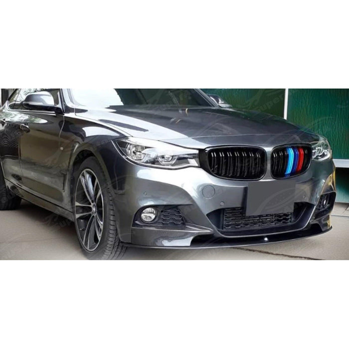 2019 BMW F34 3 Series GT MP Style Front Lip Corner Splitters Carbon Fiber Print