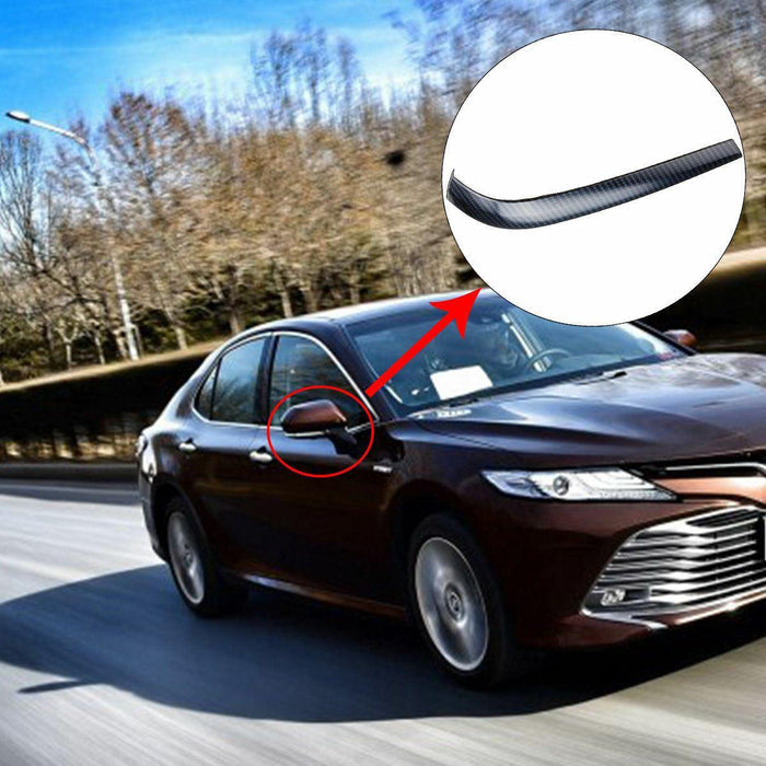 Fit 2016-2019 Toyota Camry Rearview Side Mirror Cover Trim (Carbon Fiber Print)