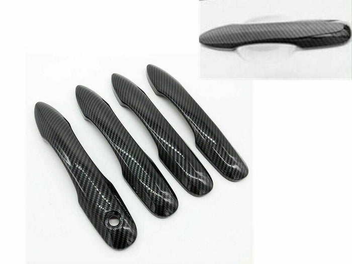 Fit 2016-2020 TOYOTA Prius Car Side Door Handle Cover Trim (Carbon Fiber Print)
