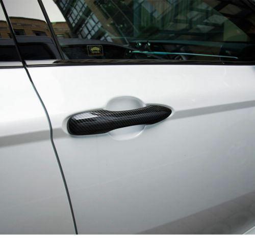 Fit 2016-2020 TOYOTA Prius Car Side Door Handle Cover Trim (Carbon Fiber Print)
