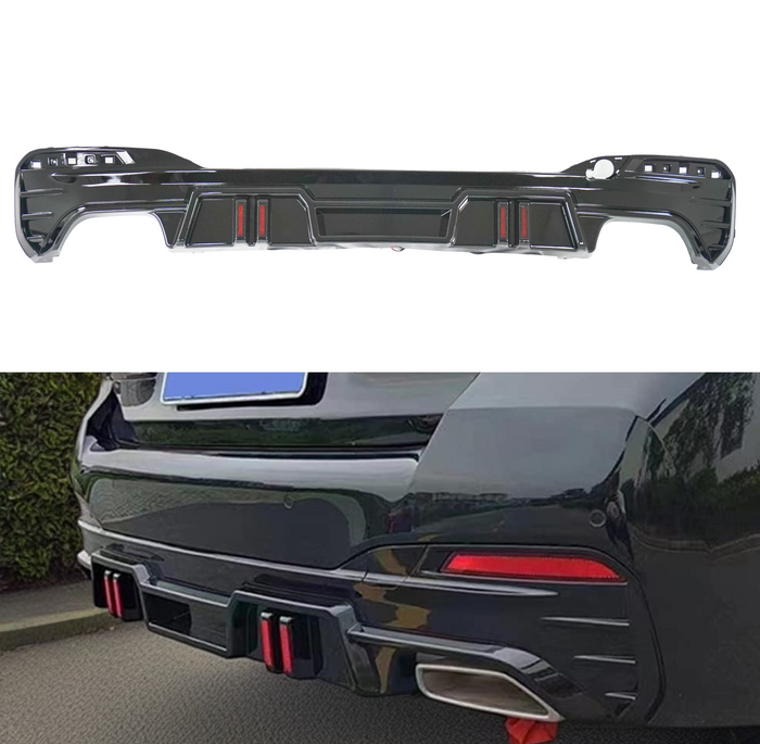 2019 BMW 530e G30 rear diffuser body kit with LED by SuperAutoUSA.