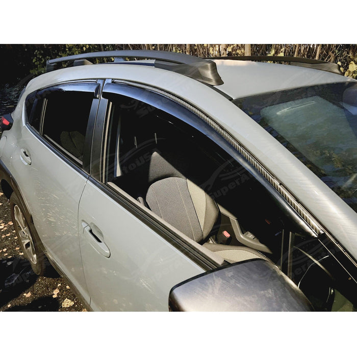 Fits 2022-2024 Toyota Tundra Crew Cab Carbon Fiber Print Trim Window Visors