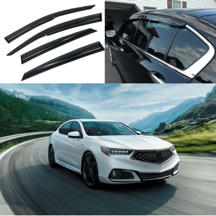 Fits Acura TLX 2015-2020 Carbon Fiber Paint Trim Mugen Style Window Vent Visors