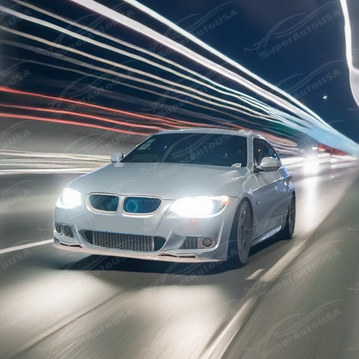 SuperAutoUSA precision-fit front bumper lip for 2012 BMW 3 Series E92/E93 LCI.