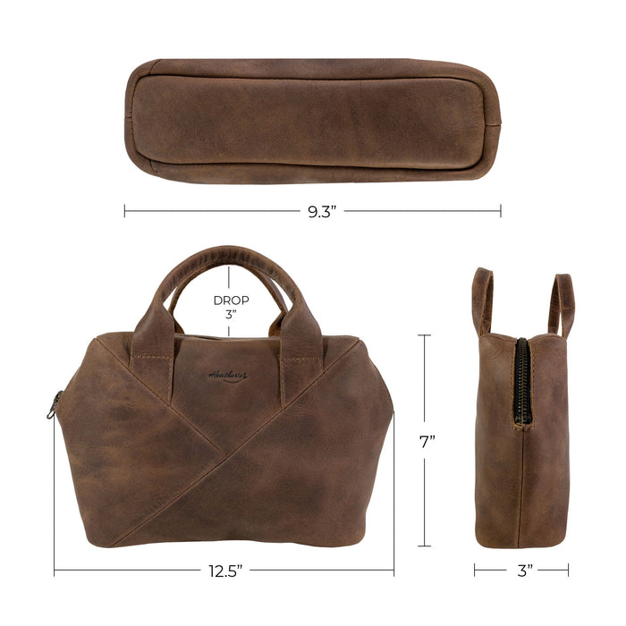 Measuring dimensions of Heather's Fluffy Purse highlighting its compact shape, crafted in Full Grain Leather. This Leather Fluffy Purse is perfect as a Handbag for Women, a stylish Night Bag, and a practical Rectangular Purse with Zipper. Celebrated for its artisanship in Small Batch Production, it's Hand Cut, Hand Sewn, Fire Branded, and dedicatedly Handmade in La Antigua Guatemala & Oaxaca Mexico.
