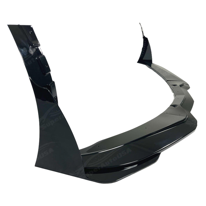 2016 Corvette C7 Z06 Stage 3 Gloss Black Front Spoiler Body Kit with Side Winglets