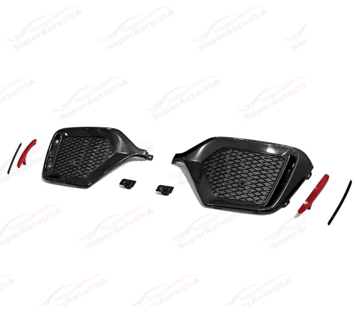 For 2017-2021 Honda Civic Hatchback Type-R Look Rear Bumper Garnish W/Reflector