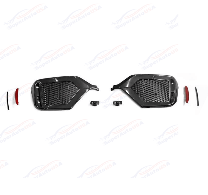 For 2017-2021 Honda Civic Hatchback Type-R Look Rear Bumper Garnish W/Reflector