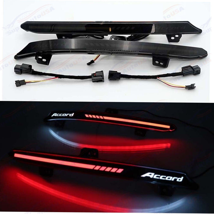For 2018-2022 Honda Accord Rear Bumper Reflector LED Lights