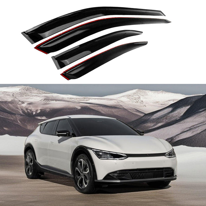 For 2022-2025 EV6 JDM Style Rain Wind Guards Window Vent Visors
