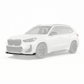 SuperAutoUSA carbon fiber print front bumper lip installed on a 2023 BMW X1 U11