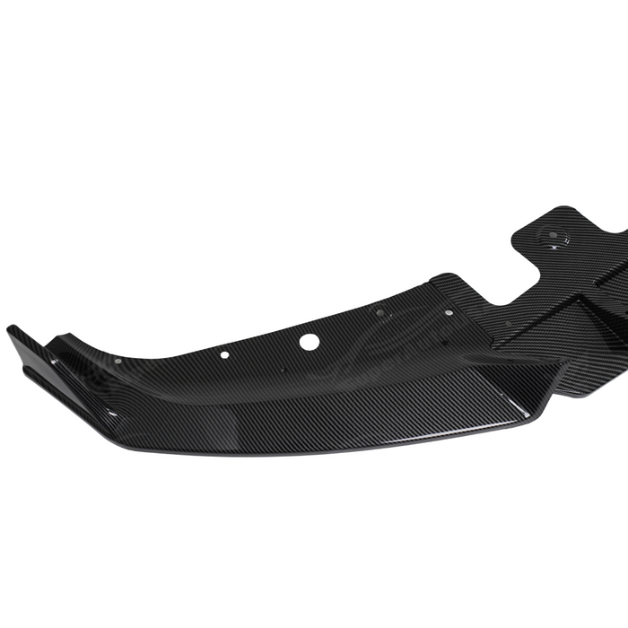 Professional studio photography highlighting the reflective quality of the SuperAutoUSA front lip